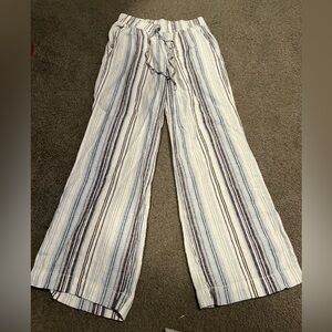 Straight legged stripped pants!